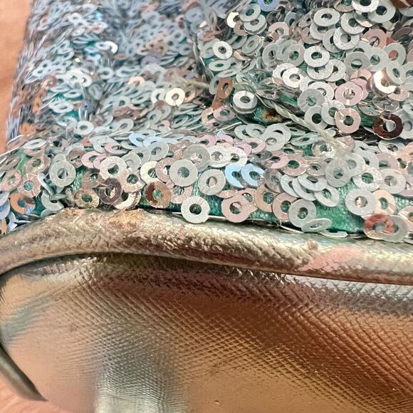 Loungefly Disney Parks Arendelle Aqua Frozen Minnie Ears Backpack Rare Retired - Picture 5 of 16